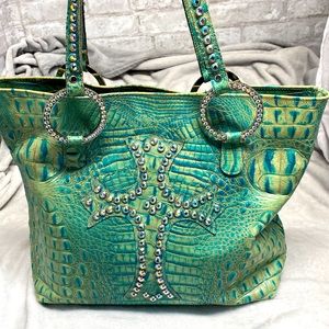 Beautiful studded handbag, large size